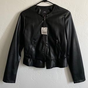 Peplum Leather Jacket